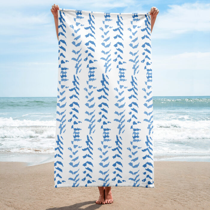 Towel - Cloud Pattern Sky Blues - Image 4