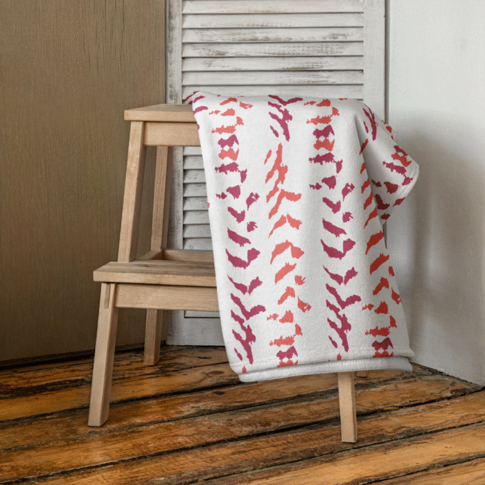Towel - Cloud Pattern Fuchsia & Orange - Image 2