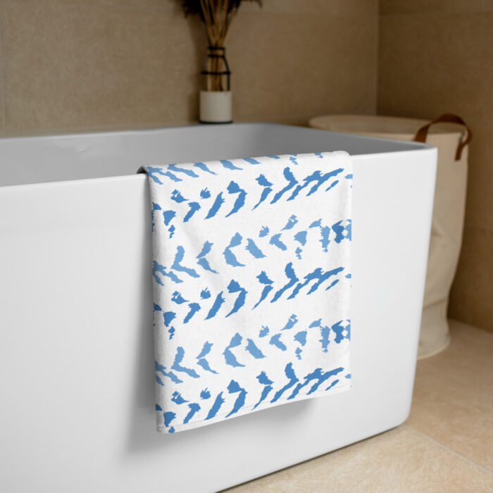 Towel - Cloud Pattern Sky Blues - Image 3