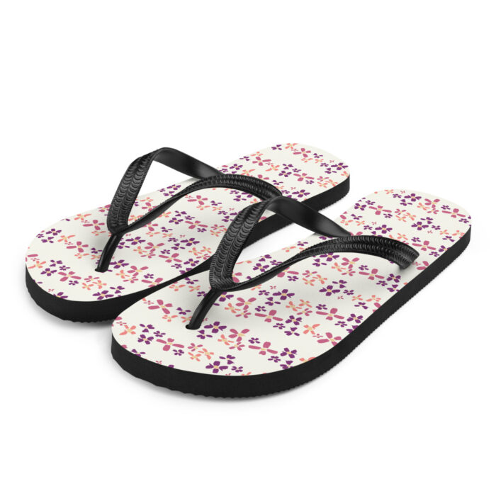Flip-Flops - Tiny Petals Purple, Fuchsia & Orange - Image 4
