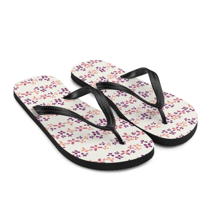 Flip-Flops - Tiny Petals Purple, Fuchsia & Orange - Image 3