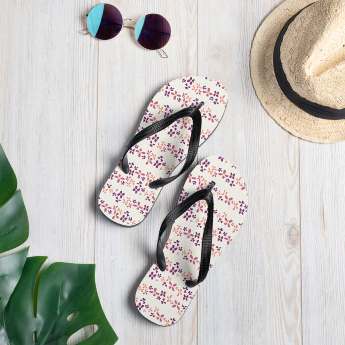 Flip-Flops - Tiny Petals Purple, Fuchsia & Orange - Image 2
