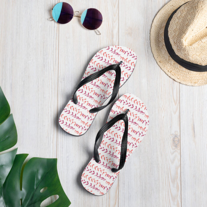 Flip-Flops - Cloud Pattern Fuchsia & Orange - Image 2