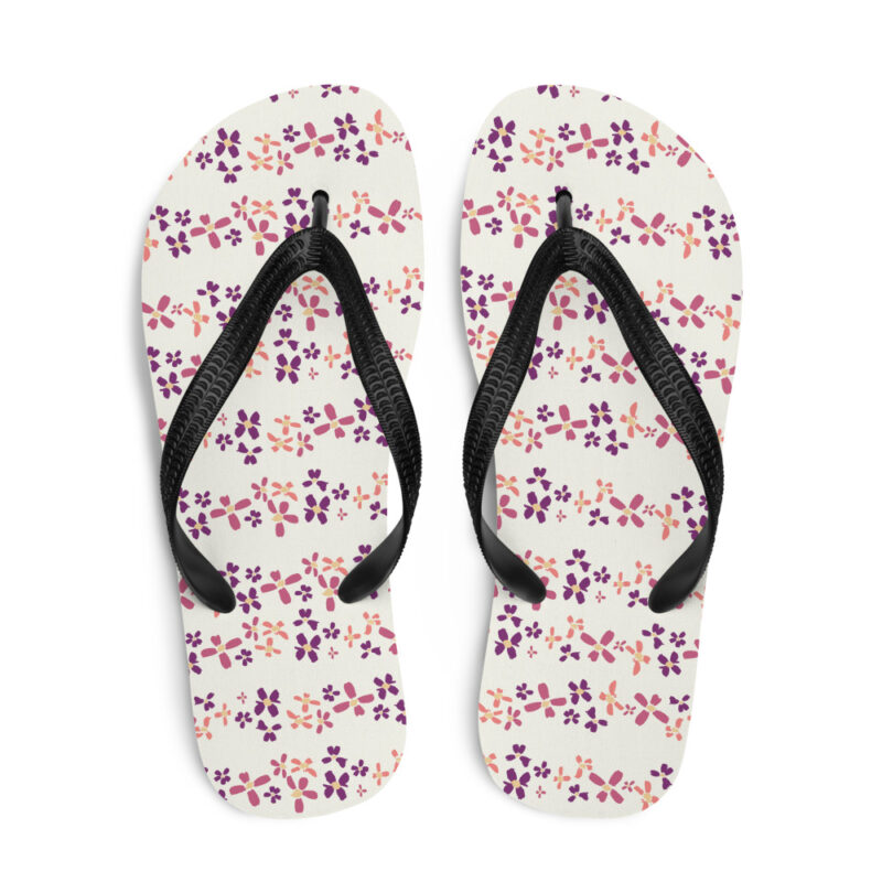 Flip-Flops - Tiny Petals Purple, Fuchsia & Orange