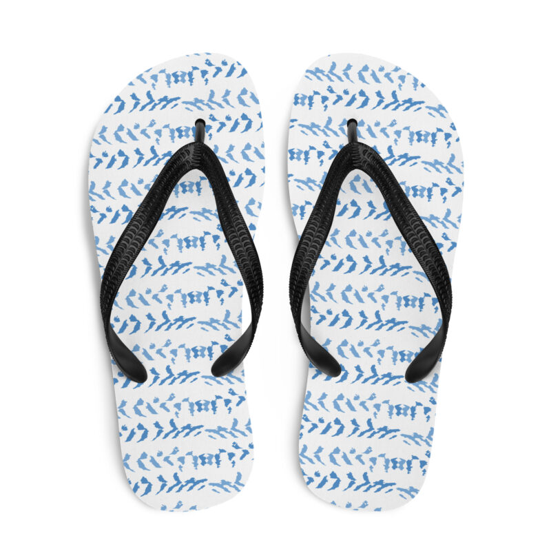 Flip-Flops - Cloud Pattern Sky Blues