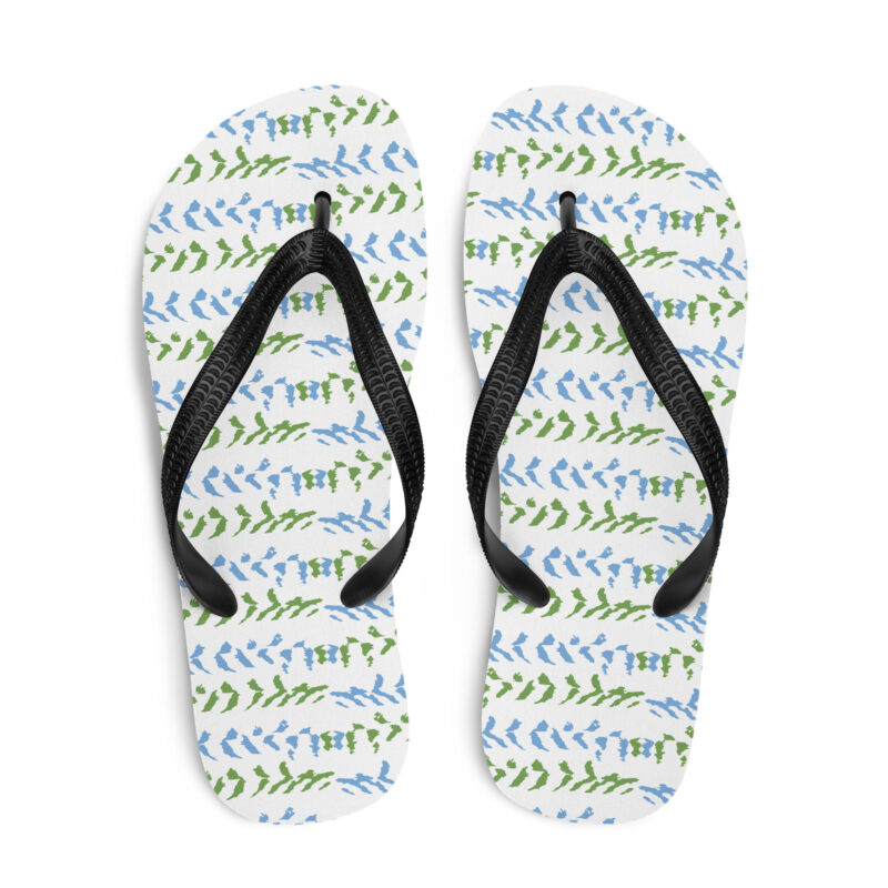 Flip-Flops - Cloud Pattern Sea Blue & Green