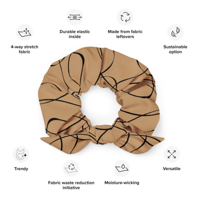 Hair Scrunchie - Free Flow - Camel
